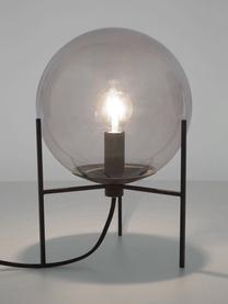Lampa stołowa ze szkła Alton, Czarny, szary, transparentny, Ø 20 x W 29 cm