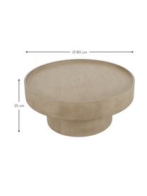 Konferenční stolek z mangového dřeva Benno, Masivní lakované mangové dřevo, Světle hnědá, Ø 80 cm, V 35 cm