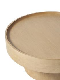 Mesa de centro redonda de madera de mango Benno, Madera de mango maciza pintada, Madera de mango barnizado claro, Ø 80 cm
