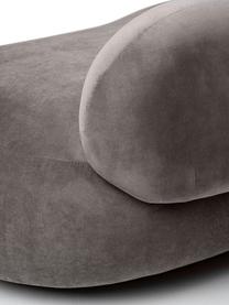Sofa w kształcie nerki Alba (3-osobowa), Tapicerka: 97% poliester, 3% nylon D, Stelaż: lite drewno świerkowe z c, Nogi: tworzywo sztuczne, Szara tkanina, S 235 x G 114 cm, oparcie lewostronne