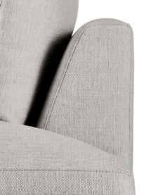 Hoekbank Tribeca in lichtgrijs, Bekleding: 100% polyester, Frame: massief grenenhout, Poten: massief gelakt beukenhout, Geweven stof lichtgrijs, B 274 x D 192 cm, hoekdeel rechts