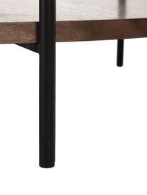 Stolik pomocniczy z drewna Renee, Stelaż: metal malowany proszkowo, Drewno orzechowe, Ø 44 x W 49 cm