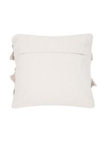 Housse de coussin 40x40 bohème Kele, 100 % coton, Écru, larg. 40 x long. 40 cm