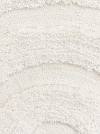 Tapis poils longs moelleux texturé Rubbie, Blanc crème, larg. 160 x long. 230 cm (taille M)
