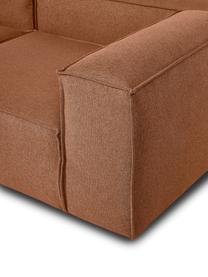 Sofa modułowa Lennon, Tapicerka: 100% poliester Dzięki tka, Stelaż: lite drewno, sklejka, Nogi: tworzywo sztuczne, Nugatowa tkanina, S 418 x W 68 cm, lewostronna