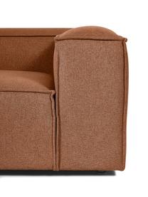 Sofa modułowa Lennon, Tapicerka: 100% poliester Dzięki tka, Stelaż: lite drewno, sklejka, Nogi: tworzywo sztuczne, Nugatowa tkanina, S 418 x W 68 cm, lewostronna