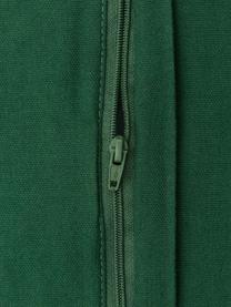 Housse de coussin rectangulaire brodée velours vert Holly Jolly, Velours (100 % coton), Vert, larg. 30 x long. 50 cm