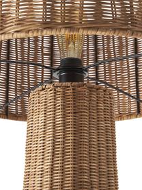 Ručně vyrobená designová stojací lampa z ratanu Paolo, Světle hnědá, Ø 50 cm, V 150 cm