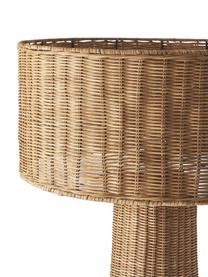 Lampadaire design en rotin fait main Paolo, Brun clair, Ø 50 x haut. 150 cm