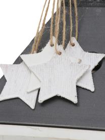 Farolillos Natale, 2 uds., Estructura: madera recubierta, Blanco, gris antracita, transparente, Set de diferentes tamaños