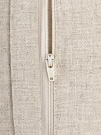 Kussenhoes Colette in beige met franjes, 60% polyester, 25% katoen, 15% linnen, Beige, B 30 x L 50 cm