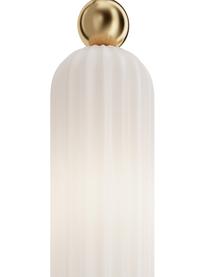 Nástenná lampa Antic, Mosadzné odtiene, biela, Ø 10 x V 30 cm