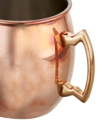 Mug en cuivre Moscow Mule à surface lisse Shiny, Acier, extérieur cuivré, Cuivre, Ø 9 x haut. 10 cm, 450 ml