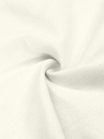 Leinen-Kissenhülle Dalia Weiß mit Strukturmuster, 51 % Leinen, 49 % Baumwolle, Weiß, B 30 x L 50 cm
