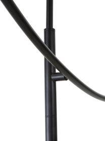 Grote hanglamp Freja van Weens vlechtwerk, Baldakijn: gepoedercoat metaal, Zwart, B 112 x H 89 cm
