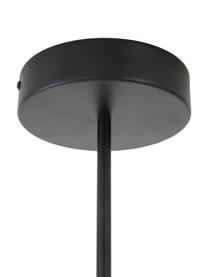 Lámpara de techo grande con tejido vienés Freja, Estructura: metal con pintura en polv, Anclaje: metal con pintura en polv, Negro, marrón claro, An 112 x Al 89 cm