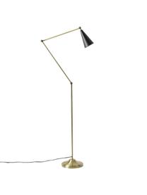 Lámpara de lectura orientable Aubrey, Pantalla: metal recubierto, Cable: cubierto en tela, Dorado, negro, An 66 x Al 160 cm