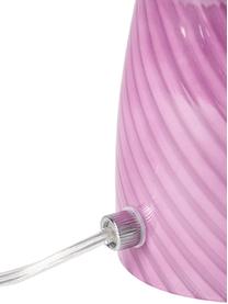 Petite lampe à poser en verre Mushroom, Rose, Ø 19 x haut. 23 cm