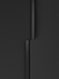 Armadio componibile nero con ante battenti Leon, larg. 200 cm, in diverse varianti, Nero, Interno Basic, alt. 200 cm