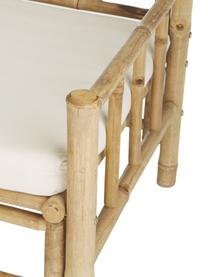Sillón de bambú Mandisa, Estructura: bambú sin tratar, Bambú, blanco crema, An 70 x F 70 cm
