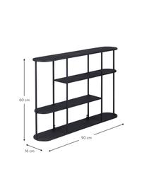 Estante de pared Grayson, Acero con pintura en polvo, Negro, An 90 x Al 60 cm