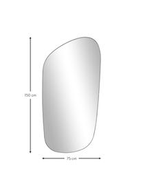 Wandspiegel Oiva in geschwungener Form, Rückseite: Mitteldichte Holzfaserpla, Spiegelfläche: Spiegelglas, Schwarz, B 75 x H 150 cm