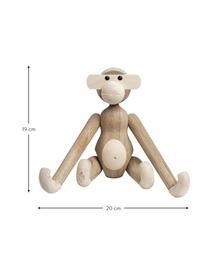 Designer-Deko-Objekt Monkey aus Eichenholz, Eichenholz, Ahornholz, lackiert, FSC-zertifiziert, Helles Holz, B 20 x H 19 cm