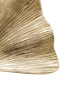 Dekoracja ścienna Ginkgo Leaf, Aluminium niklowane, Odcienie złotego, S 50 x W 44 cm