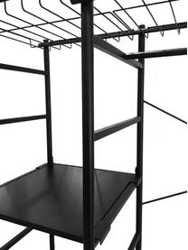 Offener Metall-Kleiderschrank Storn in Schwarz, Gestell: Metall, lackiert, Schwarz, 120 x 182 cm