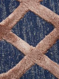 Tapis laine bleu foncé marron Vegas, Bleu foncé, brun, larg. 150 x long. 245 cm (taille M)