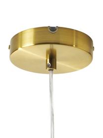 Kleine Pendelleuchte Lorna aus Glas, Lampenschirm: Glas, Transparent, Goldfarben, Ø 25 cm