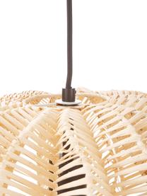 Lámpara de techo de ratán Ufe, Pantalla: ratán, Anclaje: metal con pintura en polv, Cable: cubierto en tela, Ratán, Ø 50 x Al 38 cm