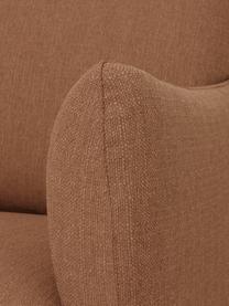 Sofa Moby (2-Sitzer) in Nougat mit Metall-Füßen, Bezug: Polyester Der hochwertige, Gestell: Massives Kiefernholz, FSC, Füße: Metall, pulverbeschichtet, Webstoff Nougat, B 170 x T 95 cm