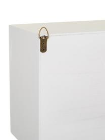 Półka ścienna z drewna Cayetana, Korpus: płyta pilśniowa średniej , Drewno naturalne lakierowane na biało, S 18 x G 26 cm