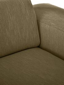 Sofa Melva (3-Sitzer) in Olivgrün, Bezug: 100% Polyester Der hochwe, Gestell: Massives Kiefernholz, FSC, Füße: Kunststoff, Webstoff Olivgrün, B 238 x T 101 cm