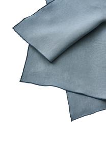 Serwetka z lnu Kennedy, 4 szt., 100% len prany z certyfikatem European Flax, Niebieski, S 45 x D 45 cm