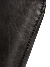Fauteuil lounge en cuir synthétique Bon, Cuir synthétique gris foncé, larg. 80 x prof. 76 cm