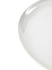 Assiettes à dessert avec émail réactif Gemma, 2 pièces, Grès cérame, Blanc crème, Ø 23 x haut. 3 cm