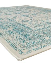 Tappeto vintage da interno-esterno Antique, 100% polipropilene, Beige, blu, Larg. 80 x Lung. 150 cm (taglia XS)
