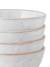 Ręcznie wykonana miska Nordic Sand, 4 szt., Kamionka, Odcienie szarego, odcienie beżowego, Ø 17 x W 8 cm