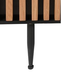 Enfilade design plaquée chêne Linea, Noir, bois de chêne, larg. 159 x haut. 74 cm
