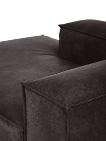 Diván sofá de cuero reciclado Lennon, Tapizado: cuero reciclado (70% cuer, Estructura: madera maciza, madera con, Patas: plástico, Cuero gris topo, An 120 x F 180 cm, chaise longue izquierda
