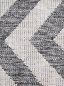 In- & Outdoor-Teppich Palma mit Zickzack-Muster, beidseitig verwendbar, 100% Polypropylen, Grau, Cremefarben, gemustert, B 160 x L 230 cm (Größe M)