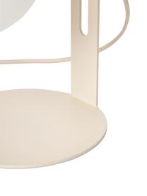 Lampada piccola da tavolo Fely, Paralume: vetro, Struttura: metallo rivestito, Beige, Ø 14 x Alt. 35 cm
