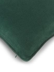 Federa arredo in velluto verde smeraldo Dana, 100% velluto di cotone, Verde smeraldo, Larg. 40 x Lung. 40 cm