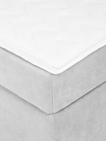 Kontinentální postel Oberon, Světle šedá, 180 x 200 cm, stupeň tvrdosti H2