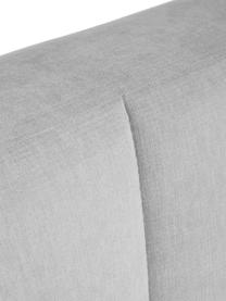 Letto boxspring in tessuto grigio chiaro Oberon, Materasso: nucleo a 5 zone di molle , Piedini: materiale sintetico, Tessuto grigio chiaro, 180 x 200 cm, grado di durezza H3