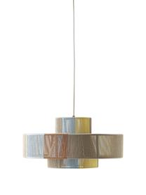 Grote Boho hanglamp Lace gemaakt van linnen draden, Lampenkap: touw, metaal, Multicolour, Ø 50 x H 25 cm