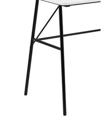 Schreibtisch Pascal in Weiß mit Schublade , Beine: Metall, lackiert, Tischplatte und Aufbau: Mitteldichte Holzfaserpla, Schwarz, Weiß, B 100 x T 55 cm