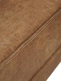 Sofa narożna XL ze skóry z recyklingu Hunter, Tapicerka: 70% skóra z recyklingu, 3, Stelaż: lite drewno sosnowe z cer, Nogi: metal malowany proszkowo, Brązowa skóra, S 285 x G 285 cm